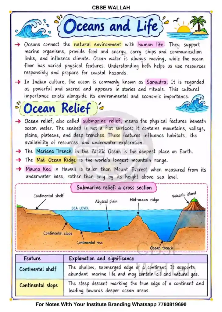 Ocean And Life Handwritten Notes Pdf