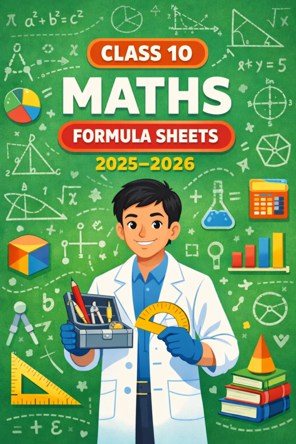 Class 10th Maths Formula Sheet 2025-2026 | Digital Handwritten Notes