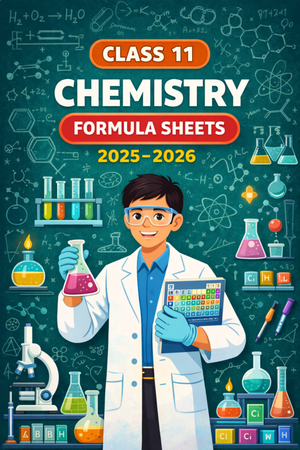 Class 11 Chemistry Formula Sheet 2025-2026  | Digital Handwritten Notes