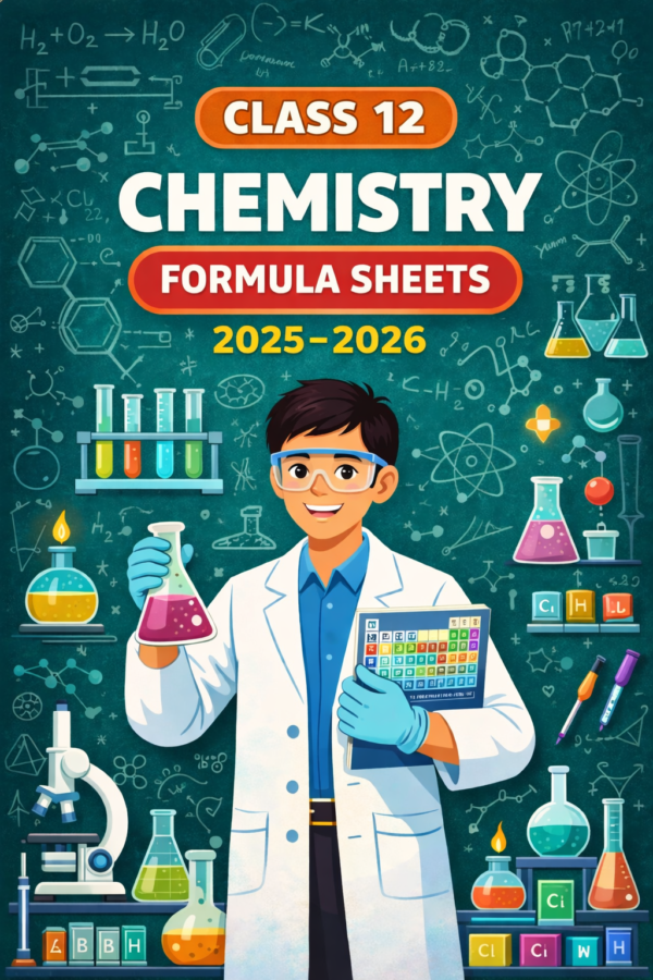 Class 12th Chemistry Formula Sheet 2025-2026 | Digital Handwritten Notes