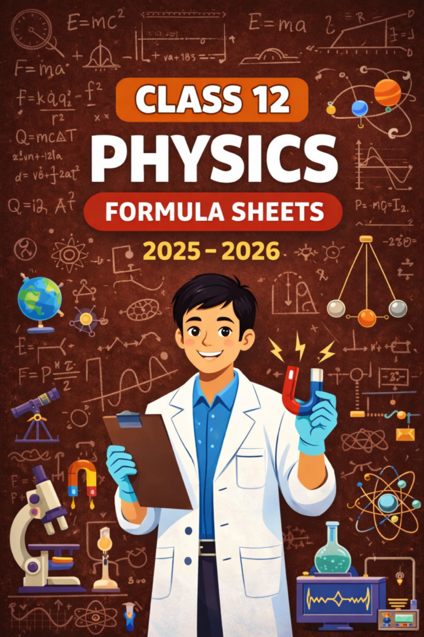 Class 12 Physics Formula Sheet | Digital Pdf