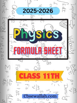 class 11 physics formula sheet