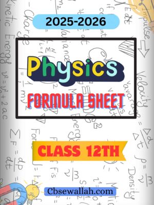 class 12 physics formula sheet