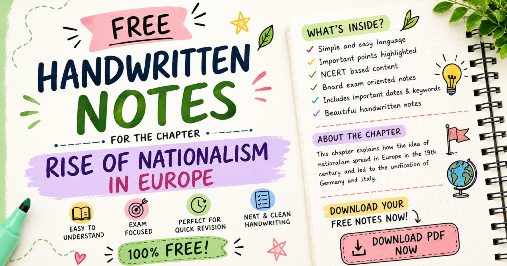 Nationalism in Europe handwritten notes