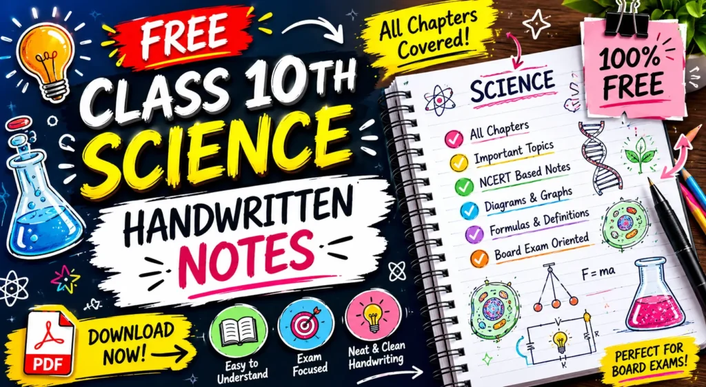 Class 10 Science All Chapters Handwritten Notes