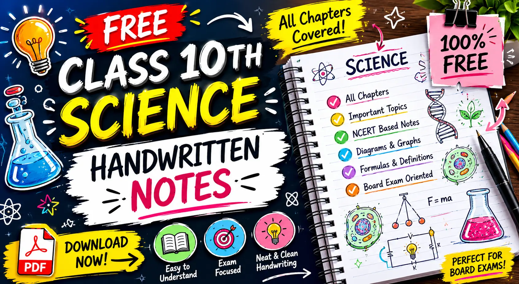 Class 10 Science All Chapters Handwritten Notes