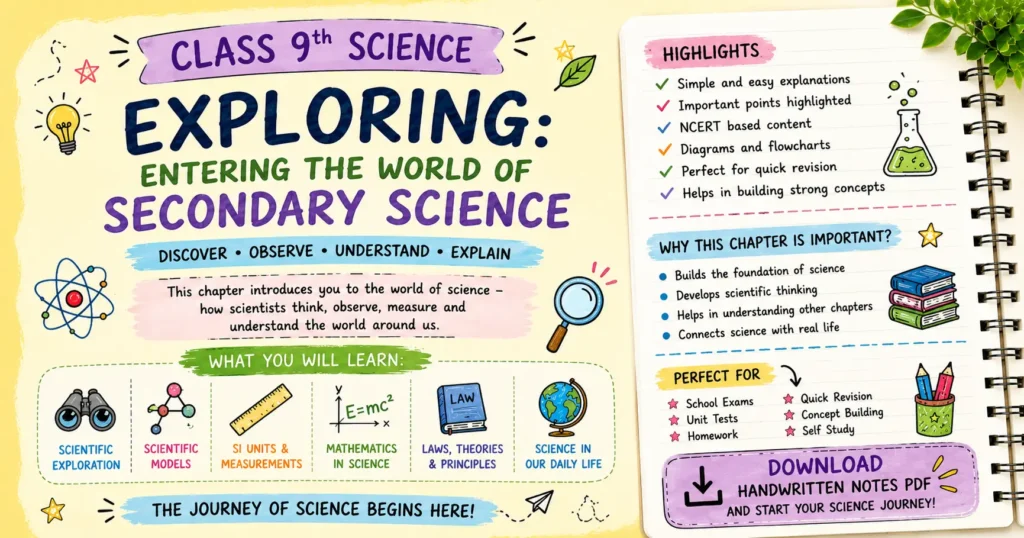 Class 9th Science chapter 1 handwritten notes pdf