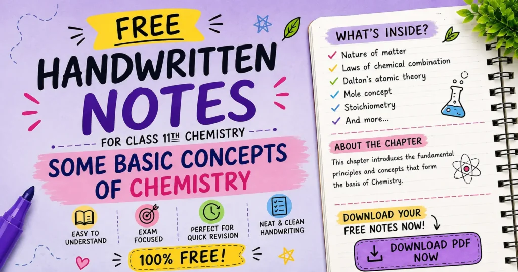 Some Basic Concepts Of Chemistry Handwritten Notes